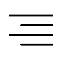 Text Align Right Thin icon