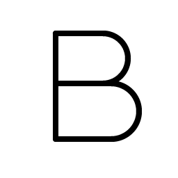 Text B Thin icon