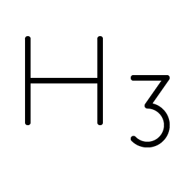 Text H Three Thin icon