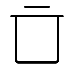 Trash Simple Thin icon