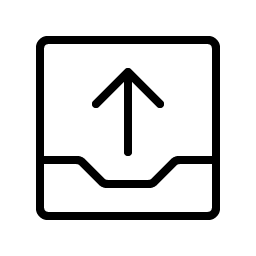 Tray Arrow Up Thin icon