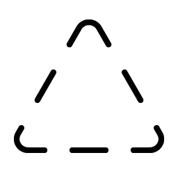 Triangle Dashed Thin icon