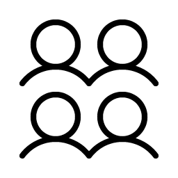 Users Four Thin icon