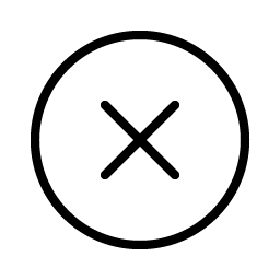 X Circle Thin icon