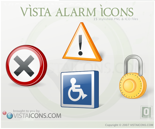 Vista Alarm Icons Preview icon